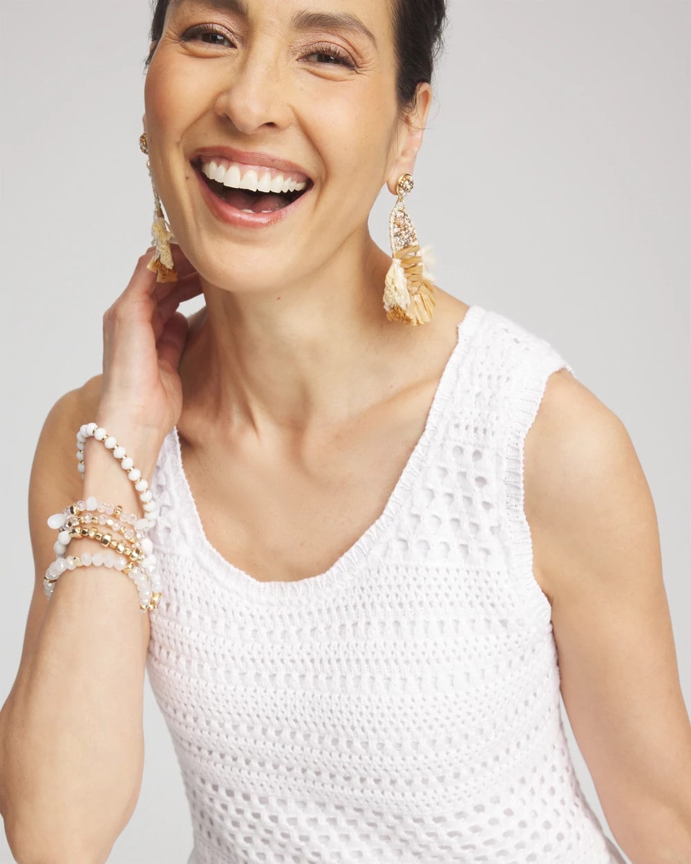 Chico's Crochet-Bodice Maxi Dress
