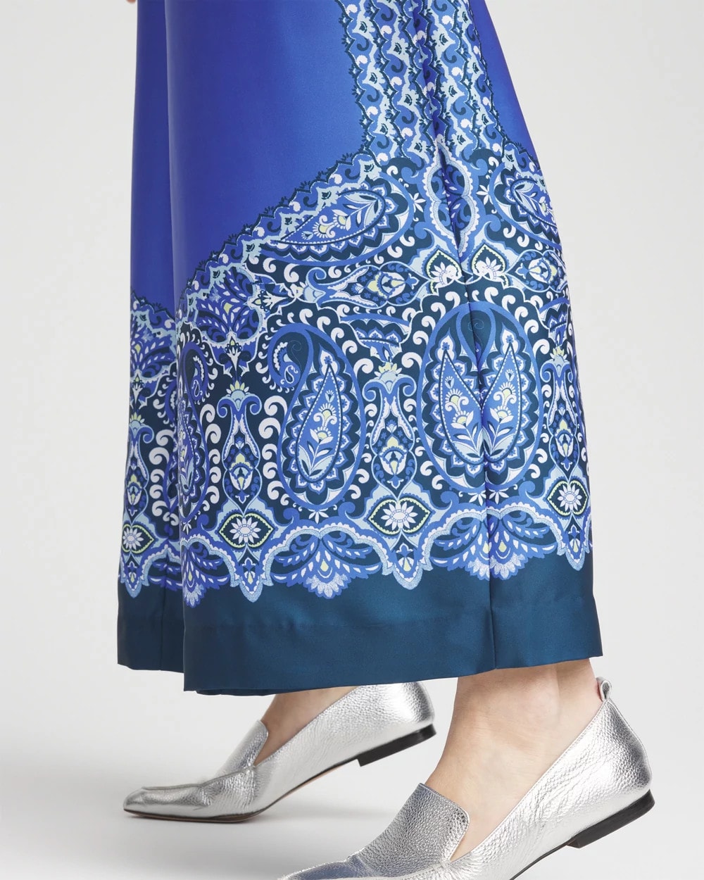 Chico's Pull-on Paisley Drawstring Cropped Pants