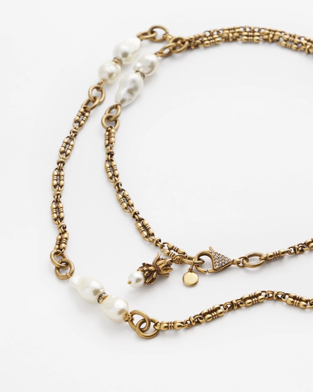 Chico's Single Strand Modern Pearl Necklace
