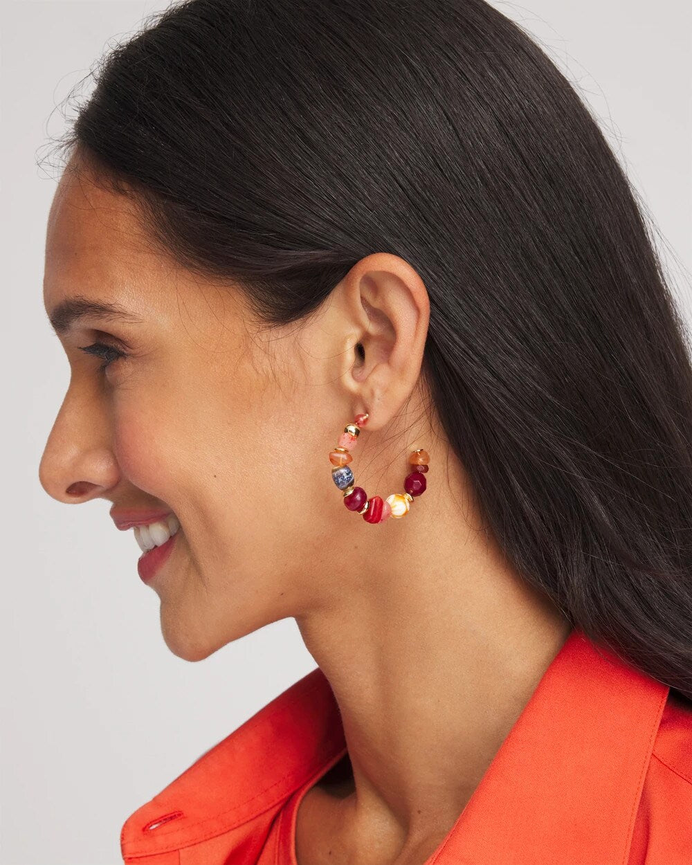 Chico's No Droop® Beaded Hoop Earrings