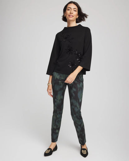 Chico's Embellished Structured Top