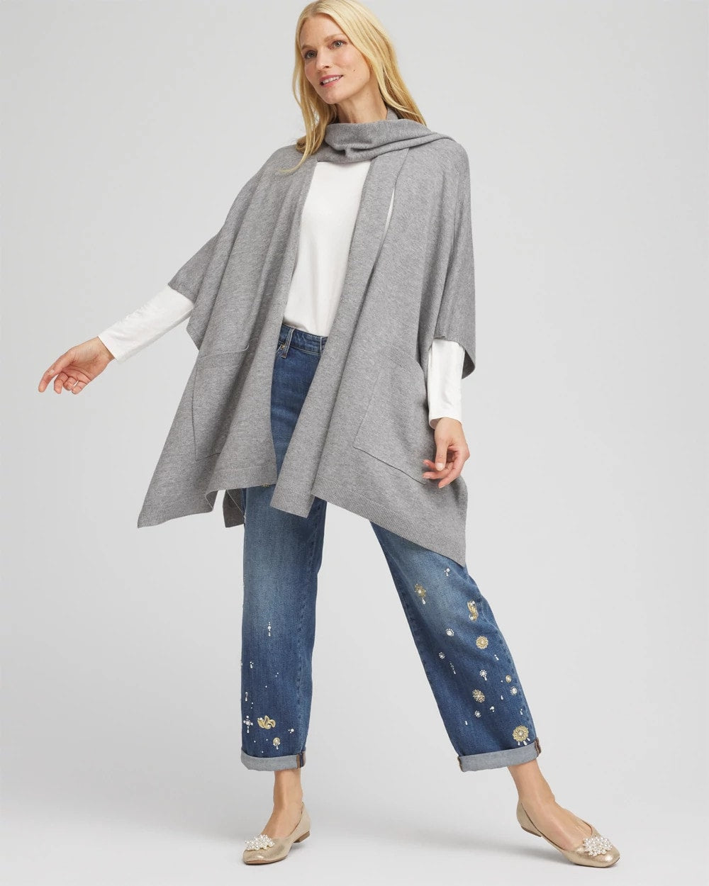 Chico's Long Knit Ruana