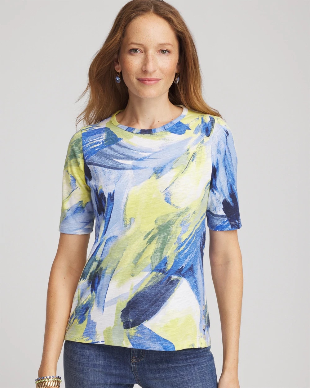 Chico's Slub Short Sleeve Tee