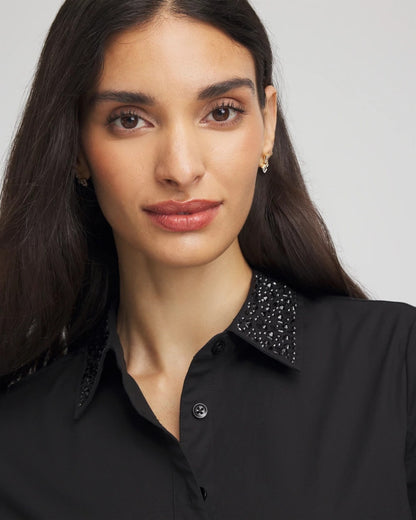 Chico's Tonal Jewels Poplin Shirt