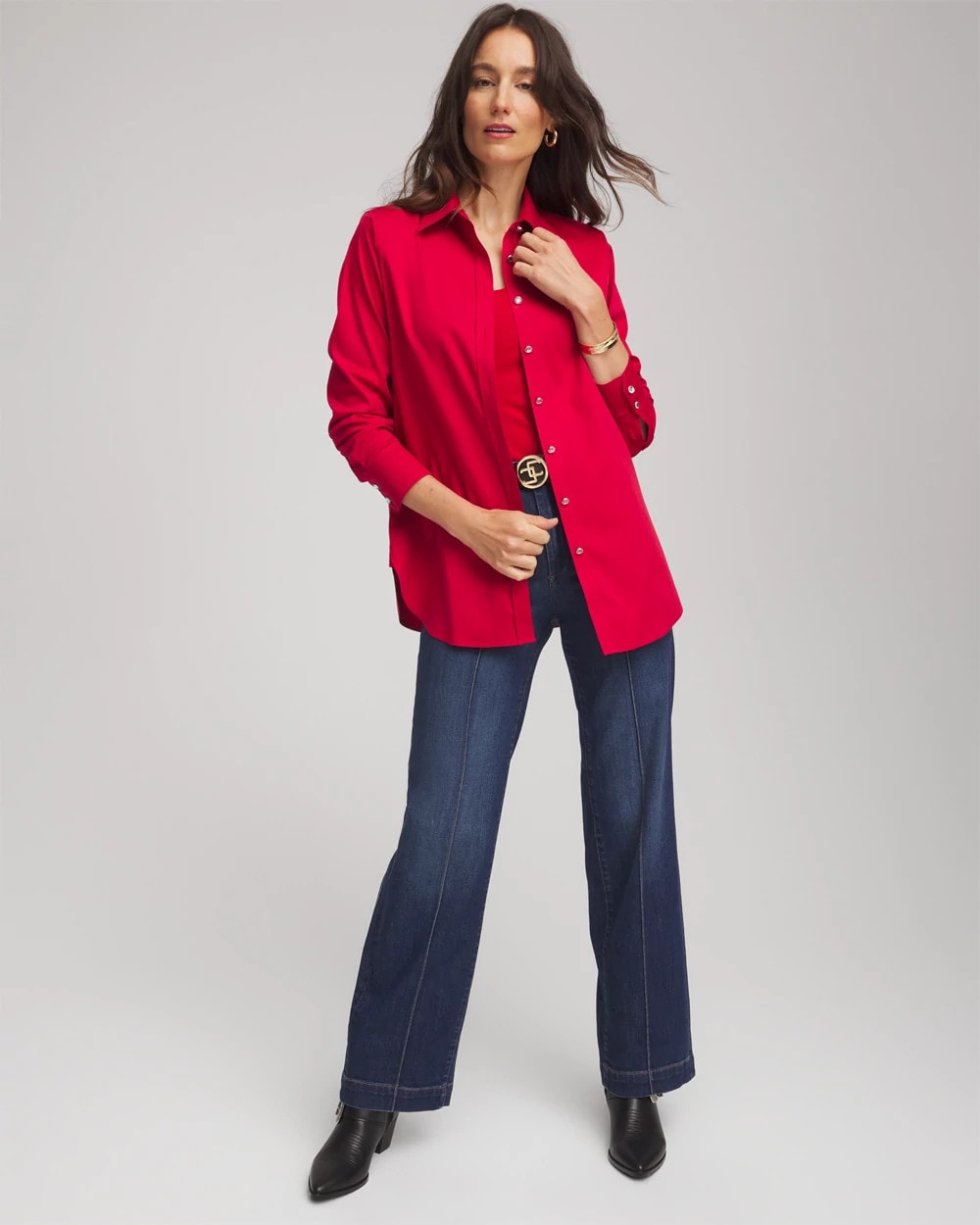 Chico's No Iron™ Rhinestone Button Shirt