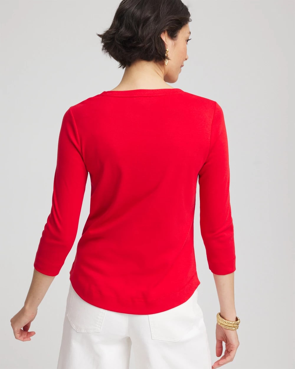 Chico's Everyday 3/4 Sleeve V-Neck Tee