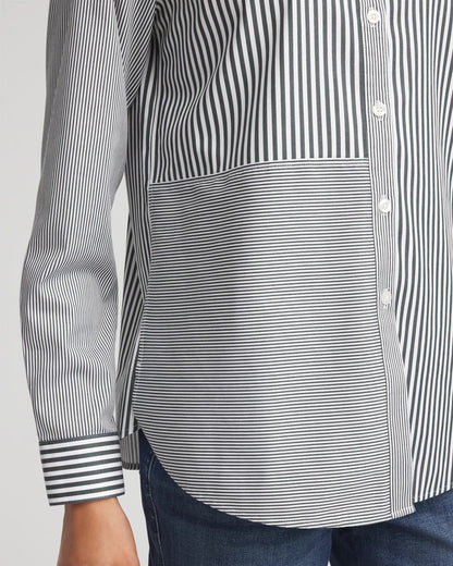 Chico's No Iron™ Colorblock Striped Shirt
