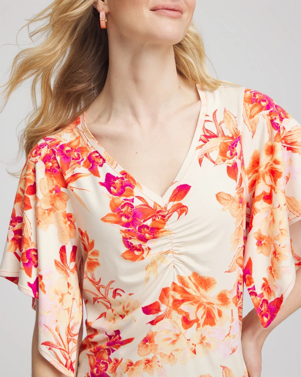 Chico's Touch of Cool™ Handkerchief-Sleeve V-Neck Tee