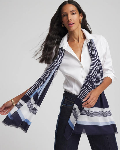 Chico's Printed Woven Oblong Scarf