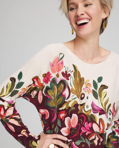 Chico's Ella Dolman Pullover Sweater