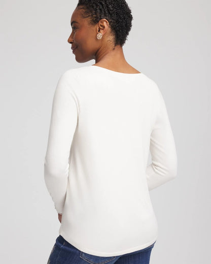 Chico's Ella Bateau Pullover Sweater