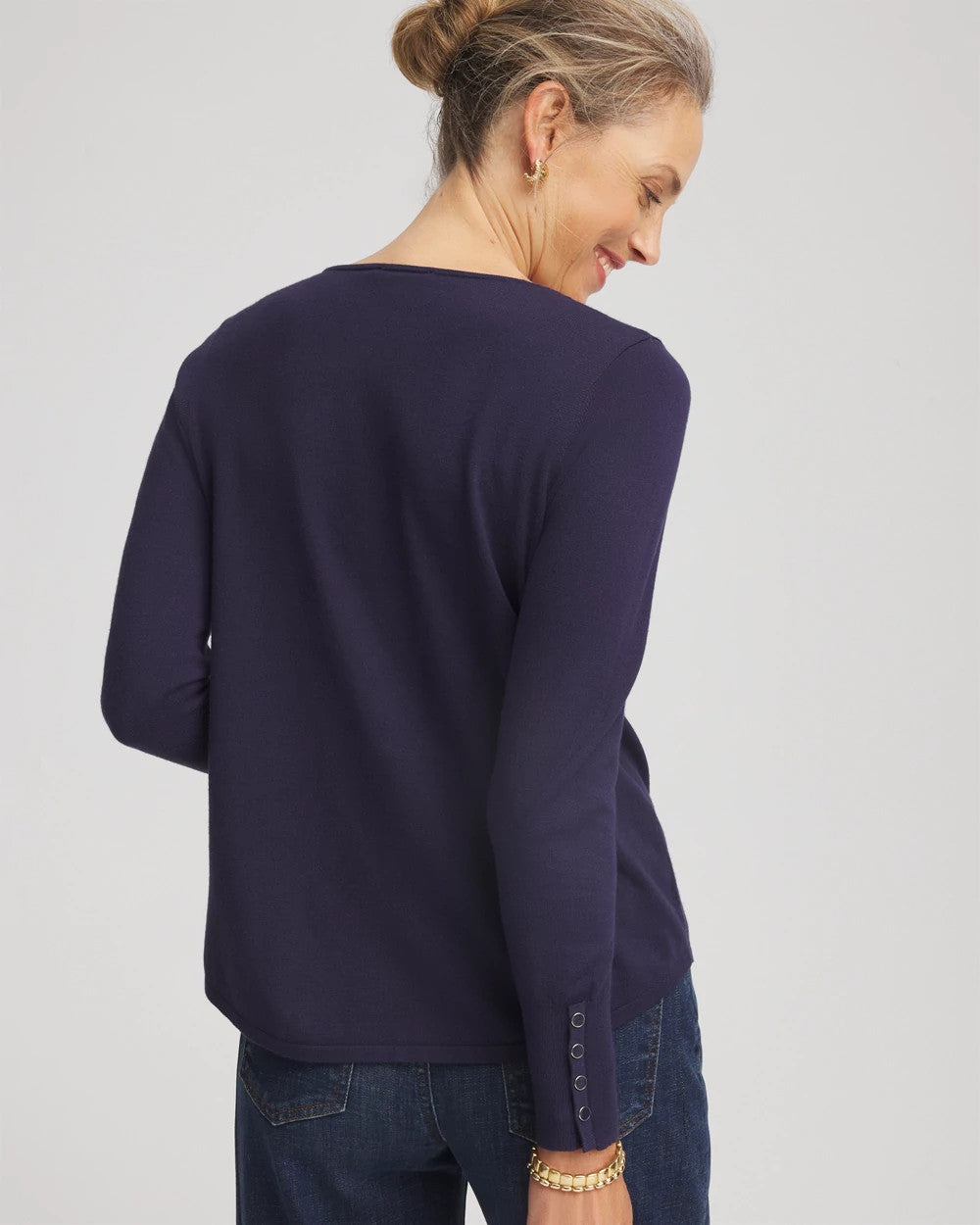 Chico's Ella V-Neck Pullover Sweater