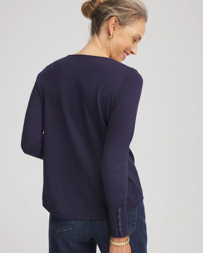 Chico's Ella V-Neck Pullover Sweater