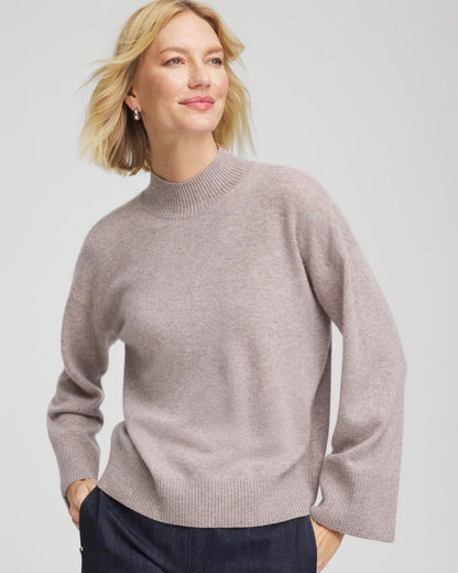 Chico's Cashmere Mockneck Sweater