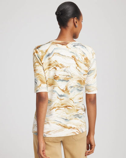 Chico's Printed Crewneck Sweater