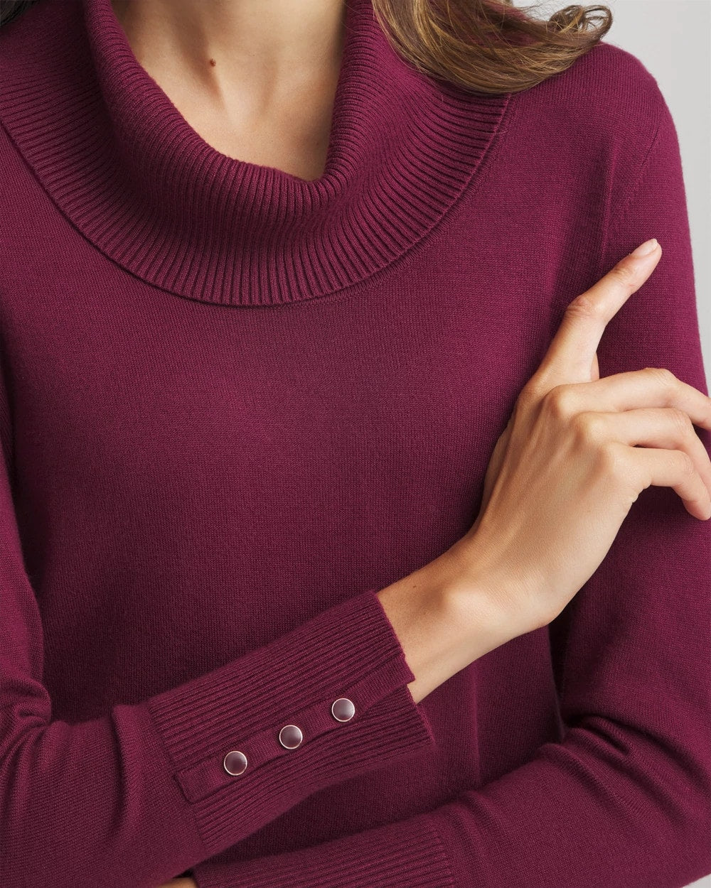 Chico's Cowlneck Long-Sleeved Sweater