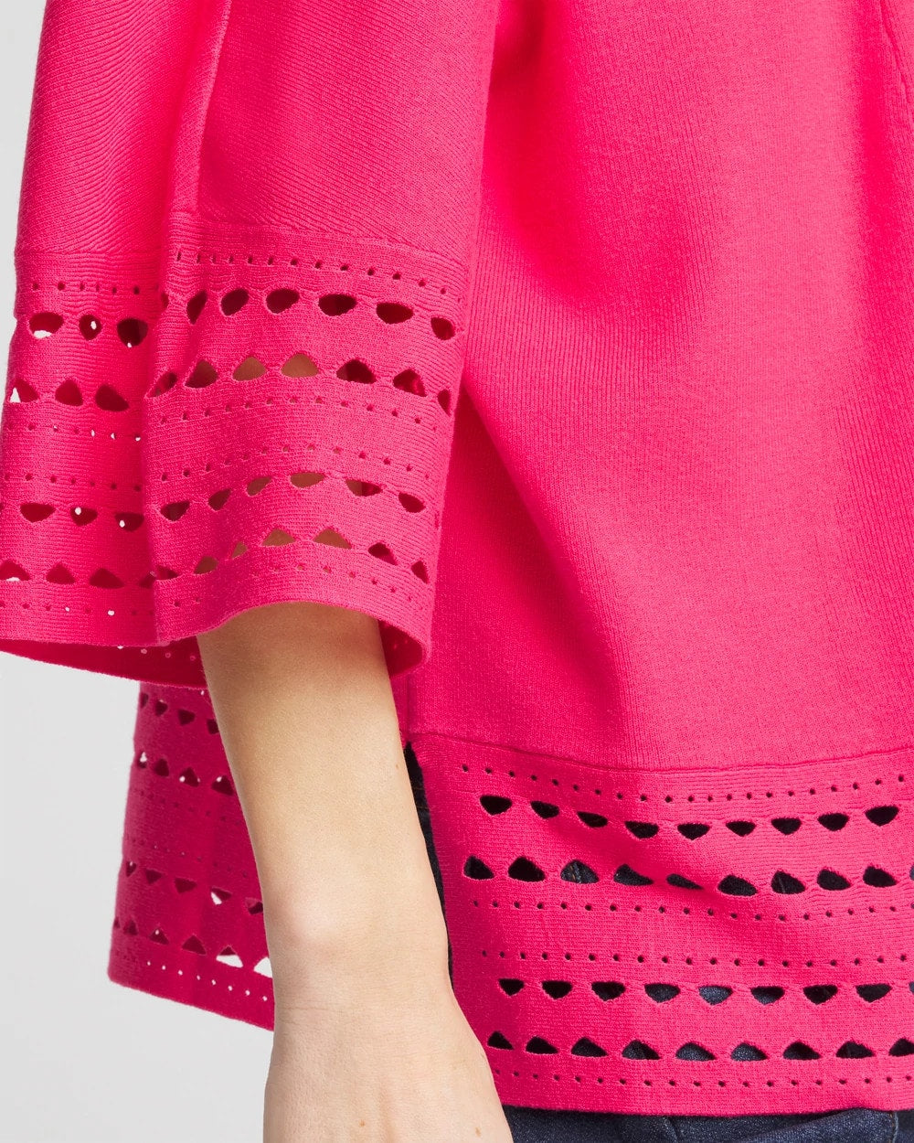Chico's Cutout Open-Front Cardigan