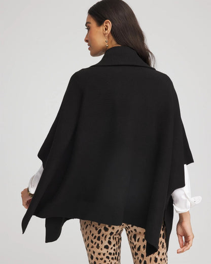 Chico's Cashmere-Blend Pullover Sweater Poncho