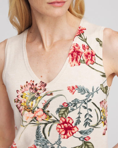 Chico's Ella Printed Sweater Tank
