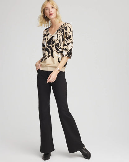 Chico's Printed Dolman Sweater