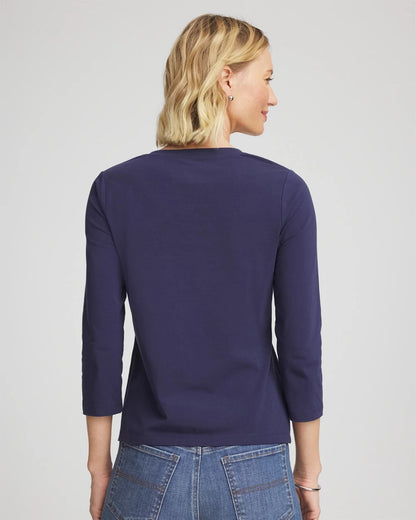 Chico's 3/4 Sleeve Perfect Tee