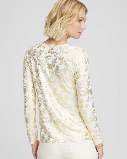 Chico's Touch of Cool™ Foiled Layering Tee