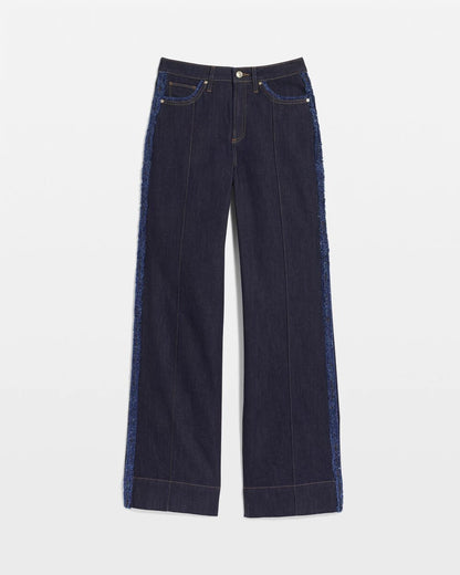 Chico's Frayed High-Rise Wide-Leg Jeans