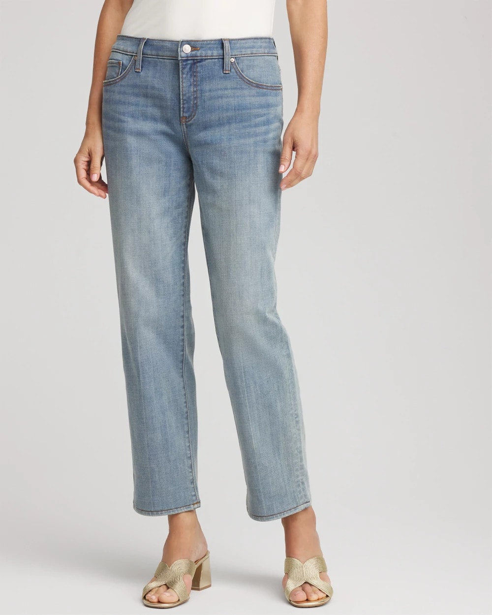 Chico's Girlfriend Straight Ankle Jeans