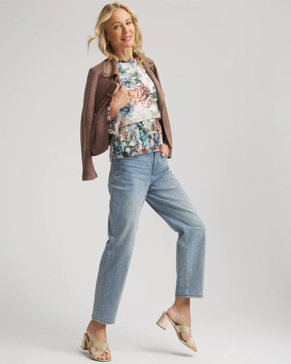 Chico's Girlfriend Straight Ankle Jeans