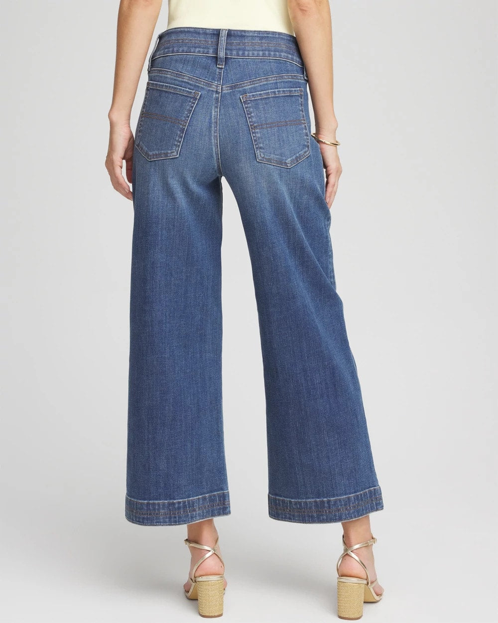 Chico's Double Stitch Wide-Leg Cropped Pants