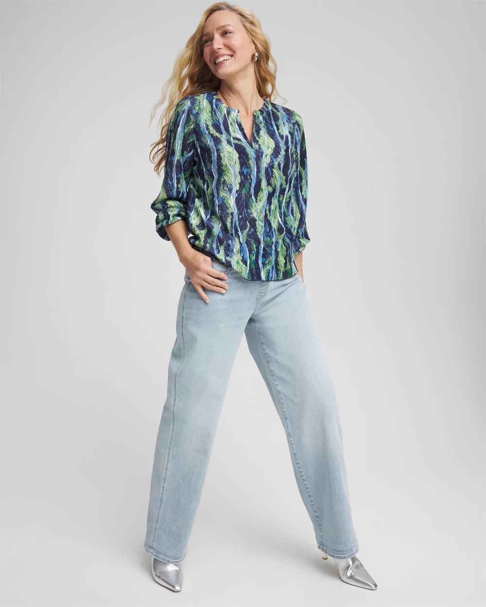 Chico's Pull On Wide Jean