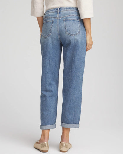 Chico's Dewdrop Boyfriend Cropped Jeans