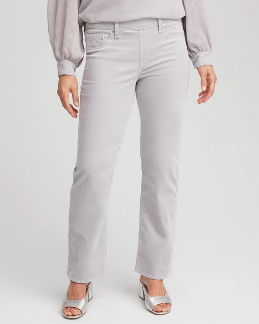 Chico's Velveteen Pull-On Flared Jeans