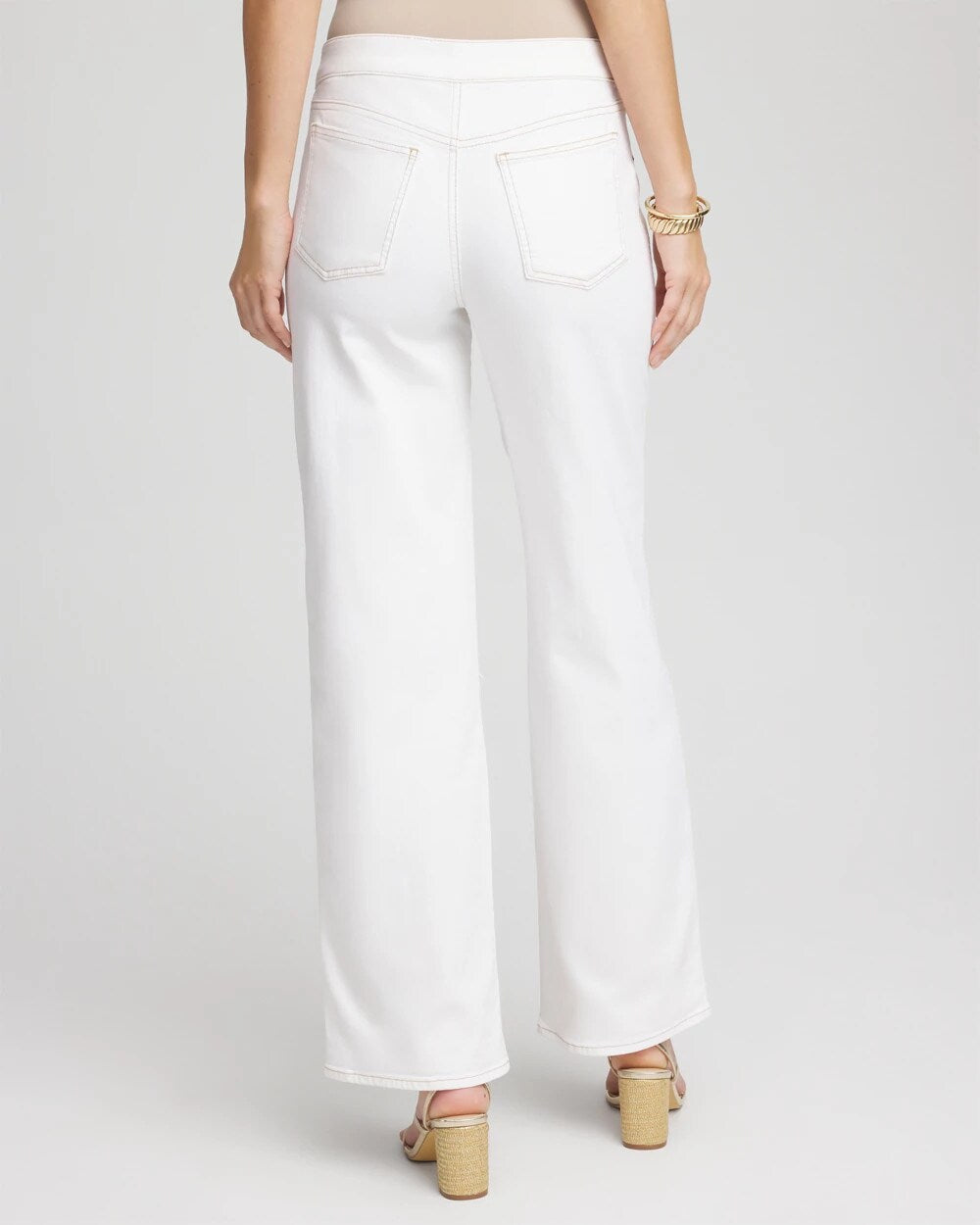 Chico's Seeded Pull-On Wide-Leg Jeans