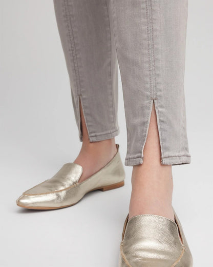 Chico's Silver Pull-On Slim Ankle Jeggings