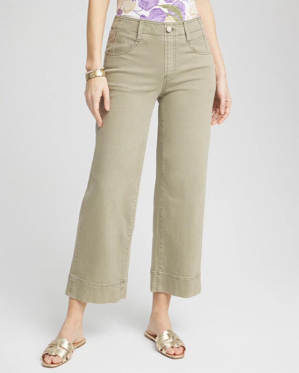Chico's Pull-On Wide-Leg Cropped Jeans