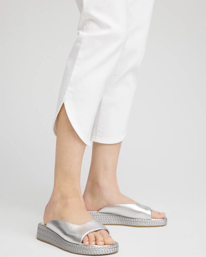 Chico's No Stain Pull-On Dolphin-Hem Capri Jeans