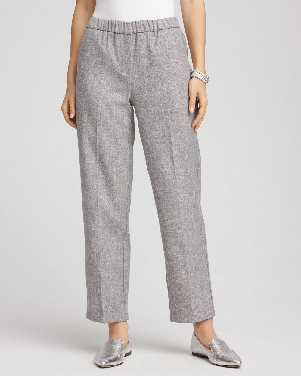 Chico's Shimmer Straight Tapered Ankle Pants