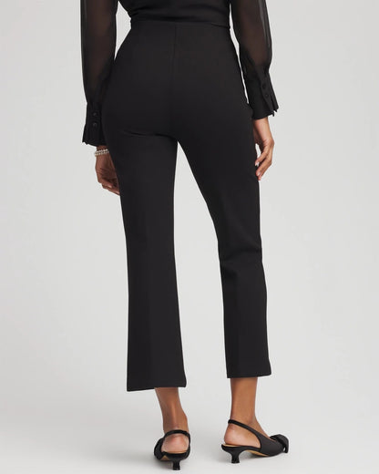 Chico's Juliet Feathered Flared Cropped Pants