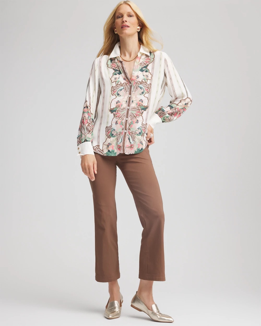 Chico's Emme Cropped Flared Pants