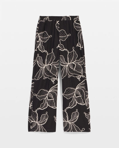 Chico's Embroidered Wide-Leg Cropped Pants
