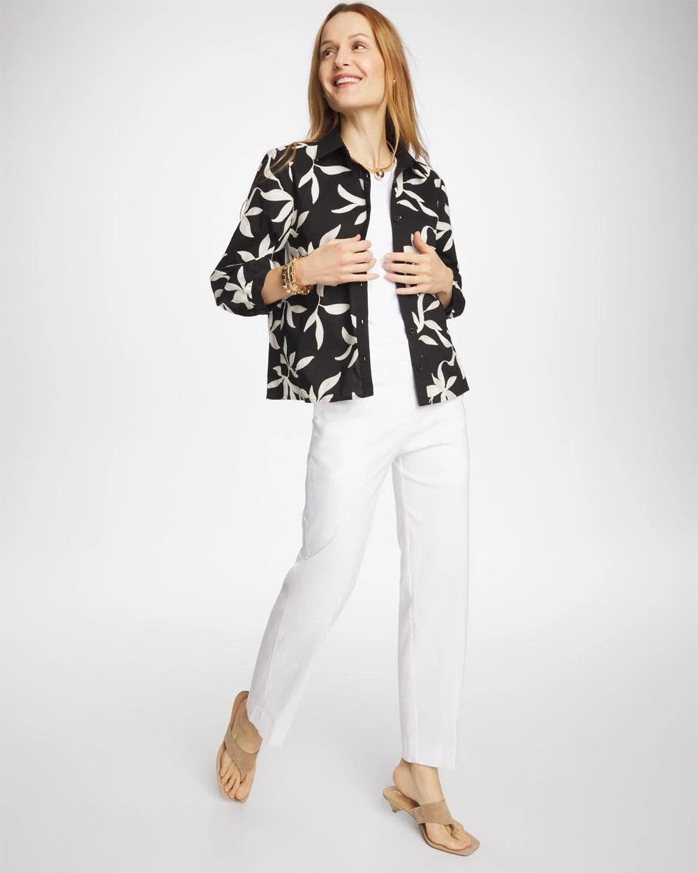 Chico's Emme Fly Front Straight Crop