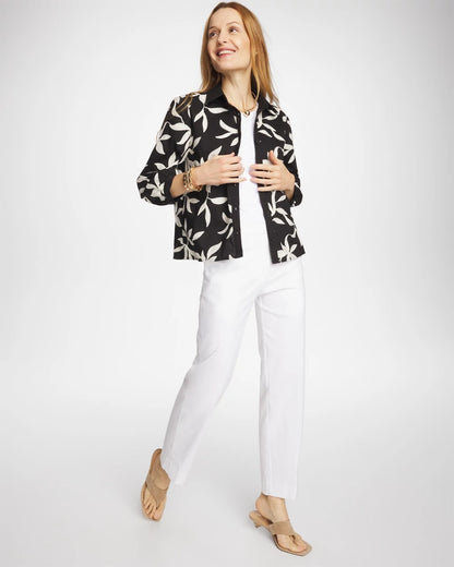 Chico's Emme Fly Front Straight Crop
