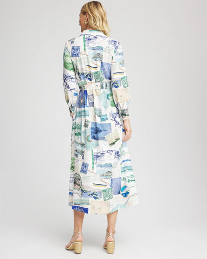 Chico's Port Call Maxi Shirtdress