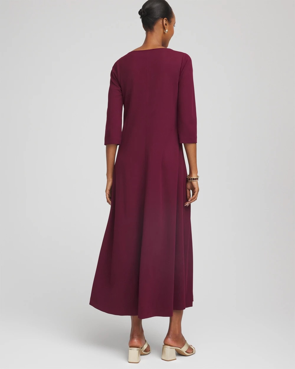 Chico's Seamed Crepe Maxi Dress