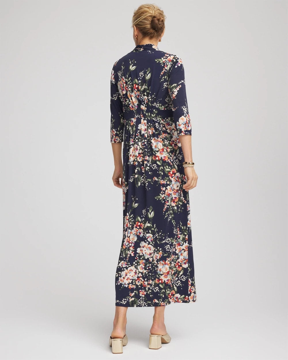 Chico's Knit Pleated Maxi Dress