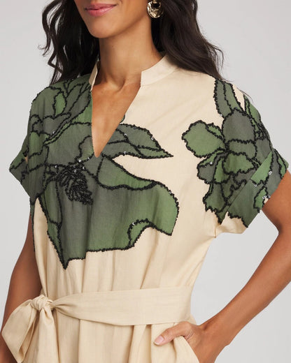 Chico's Printed Cotton-Voile Popover Midi Dress