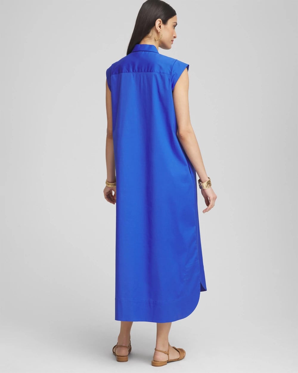Chico's Popover Poplin Maxi Dress