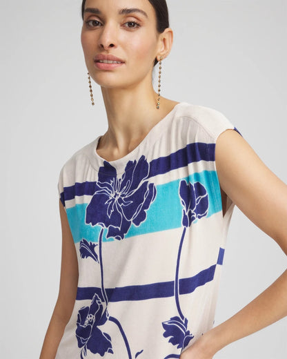 Chico's Travelers™ Wildflower Cap-Sleeved Column Dress