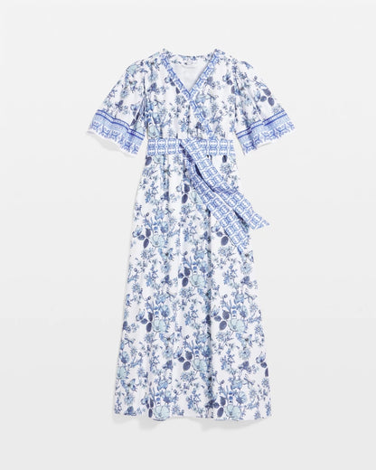 Chico's Surplice Matte Satin Maxi Dress